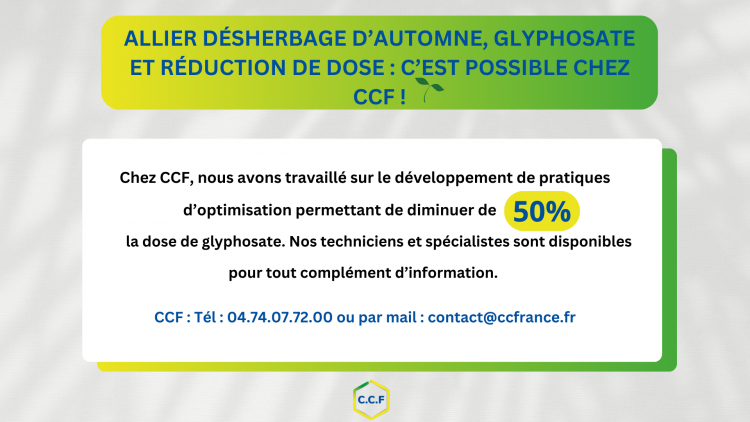 Optimiser le désherbage en diminuant de 50 % la dose de glyphosate c&#039;est possible !