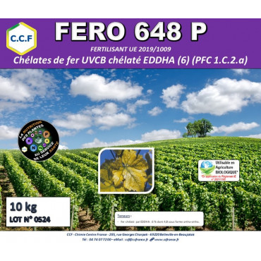 FERO 648 P - Chélate de Fer EDDHA 6%, 4,8 ortho-ortho