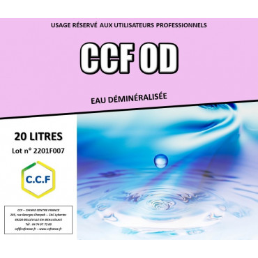 CCF OD - Eau déminéralisée