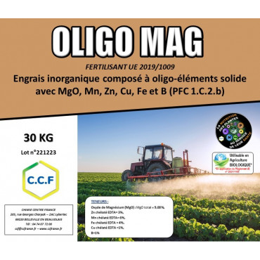 OLIGO MAG - Mélange Solide d’Oligo-Elements avec MgO, Mn, Zn, Cu, Fe et B