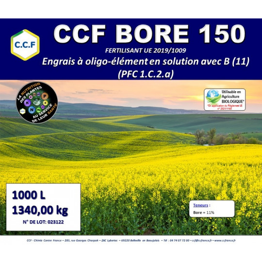 CCF BORE 150 - Engrais liquide à base de Bore